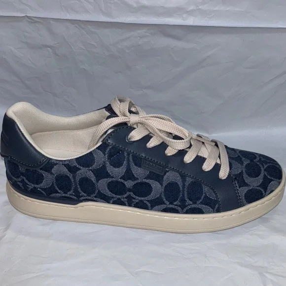 NEW COACH Lowline Signature C Denim Sneakers Size 10B Casual Comfort Light - Picture 7 of 8